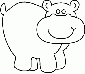 dibujo de hipopotamo